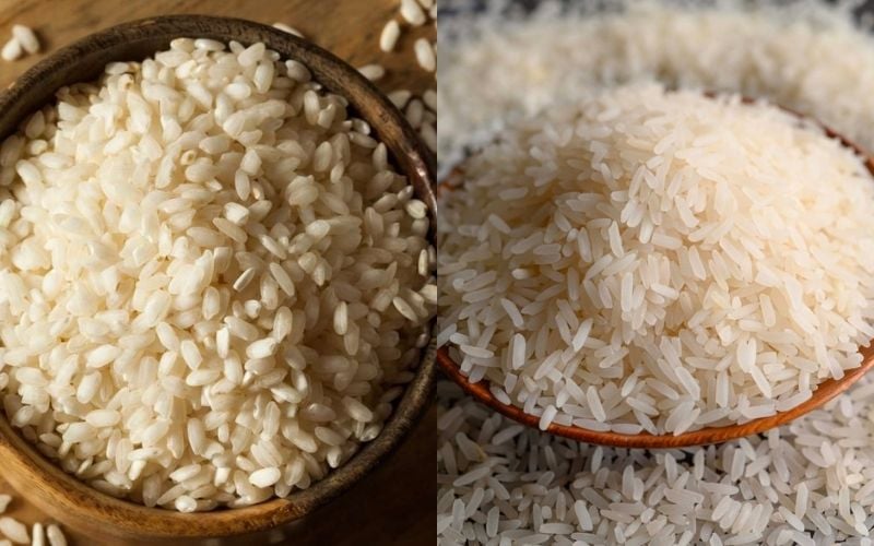 Gạo nếp và gạo tẻ có hình dáng và đặc điểm hoàn toàn khác nhau